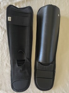 New Shin and Foot Protectors, Black, Unbranded, Martial Arts, ATA, NMAA, MMA, Lg