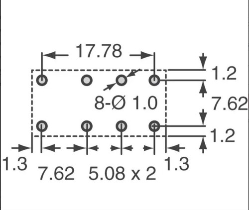 General Purpose Relay DPDT, Through Hole, 1A 48VDC, G5V-2-H1 DC48, OMRON, 2 Pcs - Picture 6 of 7