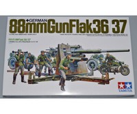 Tamiya 35017 Flak 8,8 Mit Motorrad D.Wehrmacht Plastik Modellbausatz 1:35 Neu
