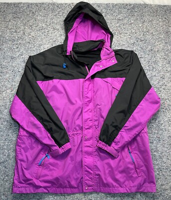 Vintage Gap Windbreaker Jacket Women’s XL Pink Full Zip Nylon/Poly Hooded  Y2K