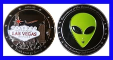 Las Vegas Alien Area 51 Nevada Challenge coin Janet Air Groom Lake 20
