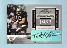 TODD CHRISTIANSEN 2002 PLAYOFF PRESTIGE BANNER SEASON SIGNATURE AUTOGRAPH /25