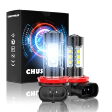 Fit Jeep Renegade 2015-2019 2020 H8 H11 LED Fog Light Bulbs White 6000K 2Pcs