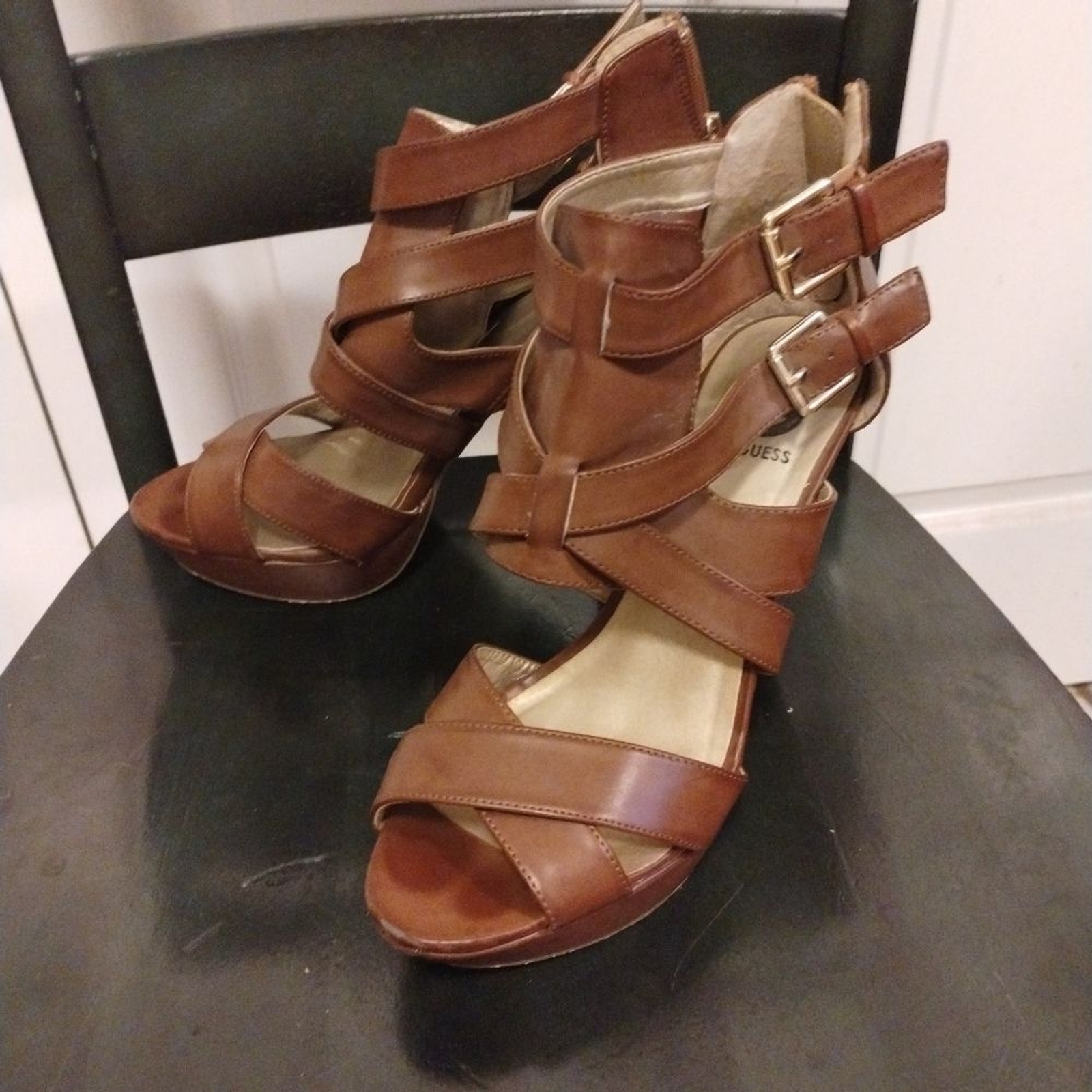 G by Guess brown Dixie platforms - image 5