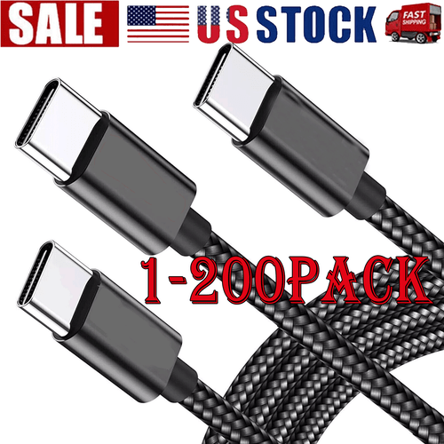 Braided USB C Type-C Fast Charging Data SYNC Charger Cable Cord 3/6/10FT Lot - Picture 1 of 7