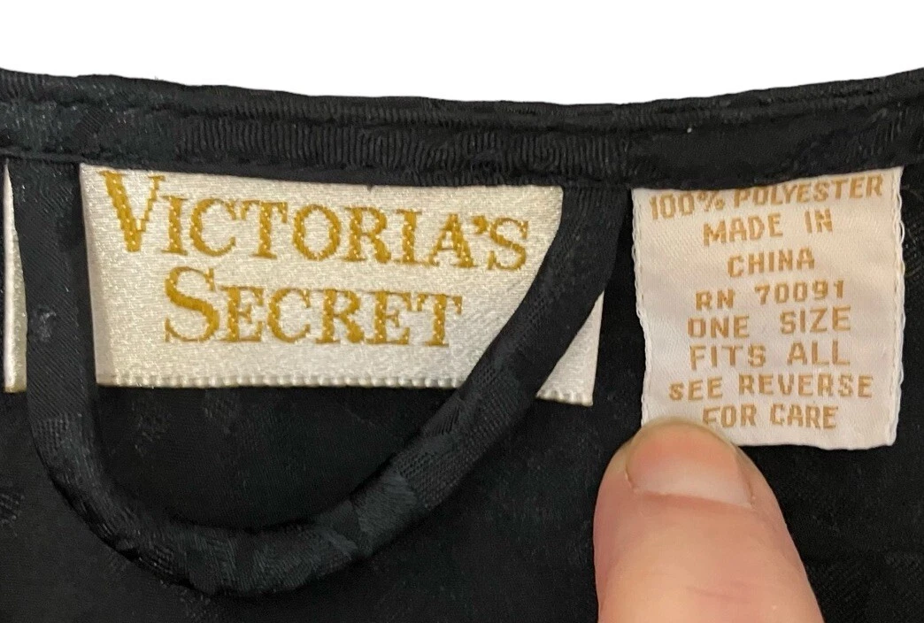 UNDERCOVER Abito da notte Victoria’s Secret nero kimono e bambola rosa caldo taglia Lg 12 14