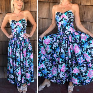 Vtg 80s Laura Ashley XS Floral 