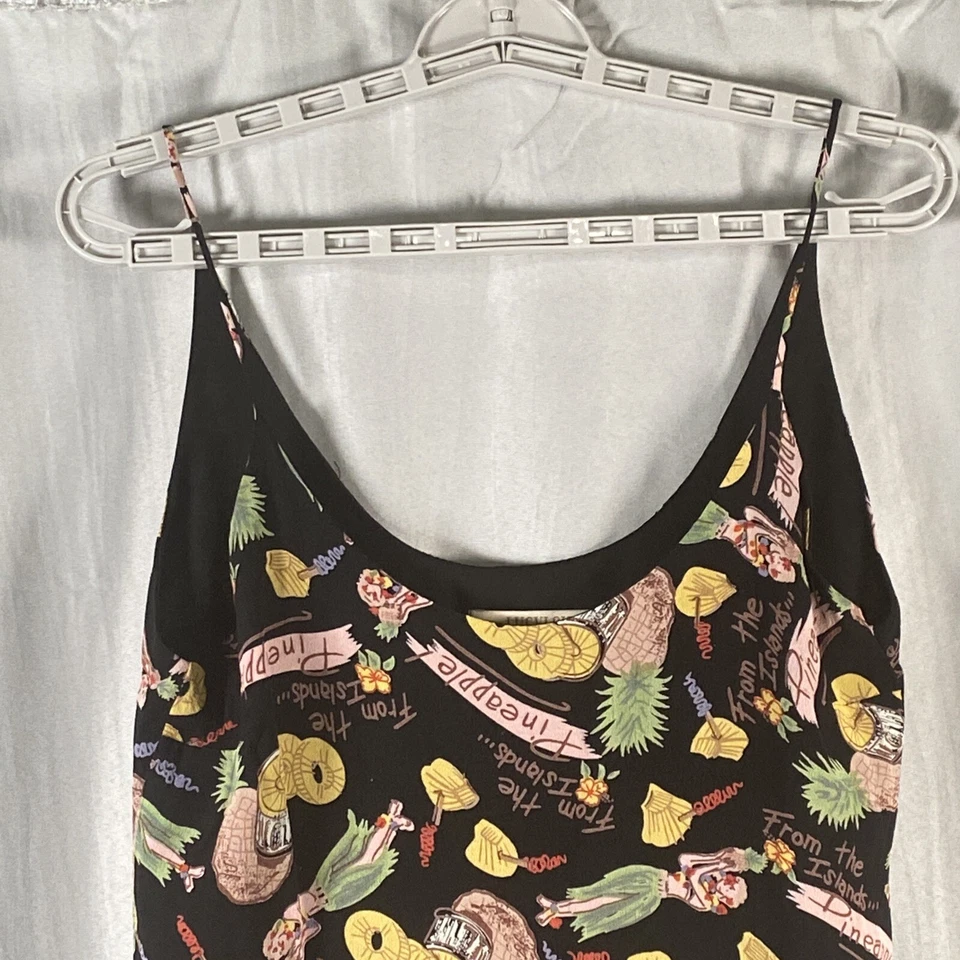 Lucy Love Dress Womens Small Hawaiian Hula Girl Pineapple Sundress Sleeveless - Image 2 of 4