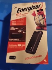 Energizer 20,000 mAh MAX Power Bank w/ LCD Screen Portable Charger OPEN BOX
