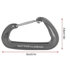 (Gray)VGEBY Climb Carabiner Aluminum Alloy Spring Clip Keychain For Small Items