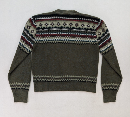 Orlon by Campus Vintage Men's Sweater Green Pullover Size M/L Crewneck - Picture 10 of 11