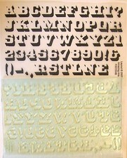 UM Shadow Letter rubber stamp Full alphabet extras