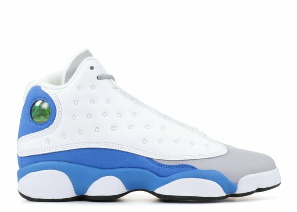 retro 13 blue grey white
