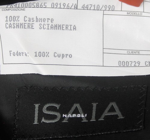 PHENOMENAL_NWT ISAIA HAND_MADE_100% WET_FEELING_CASHMERE_SPORT_COAT 44-45R 12489 - Picture 4 of 4