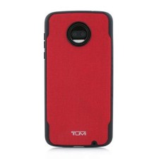 Funda Protectora Tumi Recubierta Lona Co-Mold para Motorola Moto Z2 Play Roja