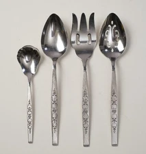 WM A ROGERS Spanada Premier Stainless Oneida USA Flatware Serving Set-4 Pieces
