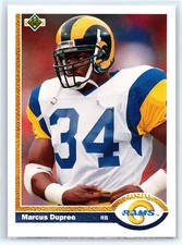 1991 Upper Deck #499 Marcus Dupree  Football Los Angeles Rams