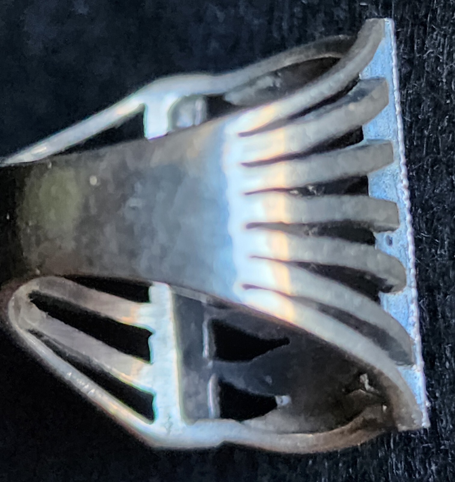 Sterling Silver Statement Ring Vintage Marcasite … - image 6