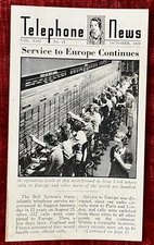 Vintage Telephone News Oct 1939 SNET Bell System CT College Football Schedule