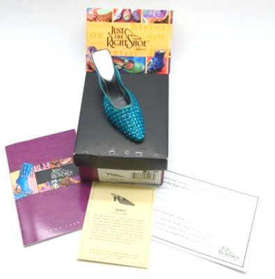 Just The Right Shoe by Raine 2000 Midori Blue Green 25108 Willitts Original Box