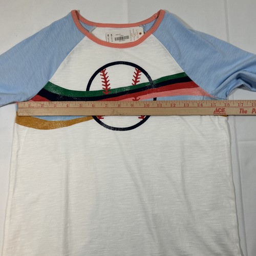 Gymboree Girls Baseball Shirt 3/4 Sleeve Size Large 10/12 NWT - Picture 5 of 6