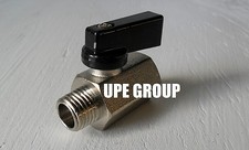 10 PACK Mini Ball Valve 1/4" MALE X FEMALE NPT Chrome Plated Brass Body 450 psi