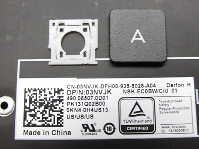 Single Key Cap + Clip For Dell Inspiron 17 7773 From 3NVJK Model NSK-EC0BW/C/U