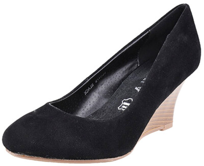Cute Retro Basic WEDGES 50s Keilabsatz Schuhe Schwarz