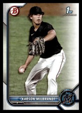 2022 Bowman Draft Karson Milbrandt #BD-87 1st Bowman Miami Marlins