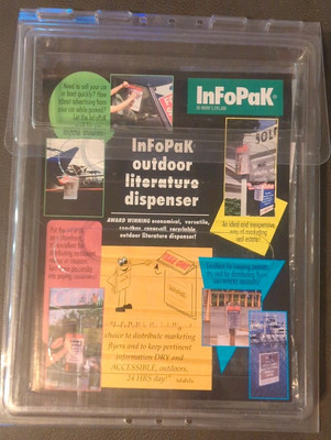 InfoPak Outdoor Brochure wall mount literature dispenser Fits 8.5 x 11 Magazine