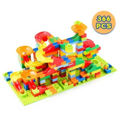 Marble Race Run Blocks Maze Ball Track Building Blocks Plastic Funnel Slide DIY