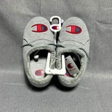 Champion University 25 Slippers Mens 7 Womens 9 Gray Faux Fur Lined Mules