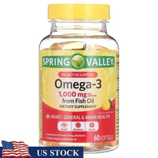 Proactive Support 3 Fish Oil Dietary Supplement Softgels 1000 mg 60 Count