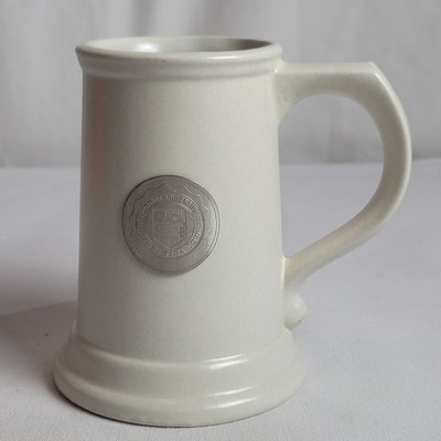 Vintage Cornell University Metal Medallion Ceramic Stein Tankard Mug