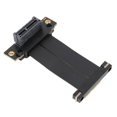 PCIE 4.0 X1 Extension Cable Dual 90 Degree Right Angle GPU Riser Cable For YYAJ