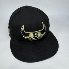 Chicago Bulls Hat New Era 9FIFTY Men's Adjustable Black Gold NBA Snapback