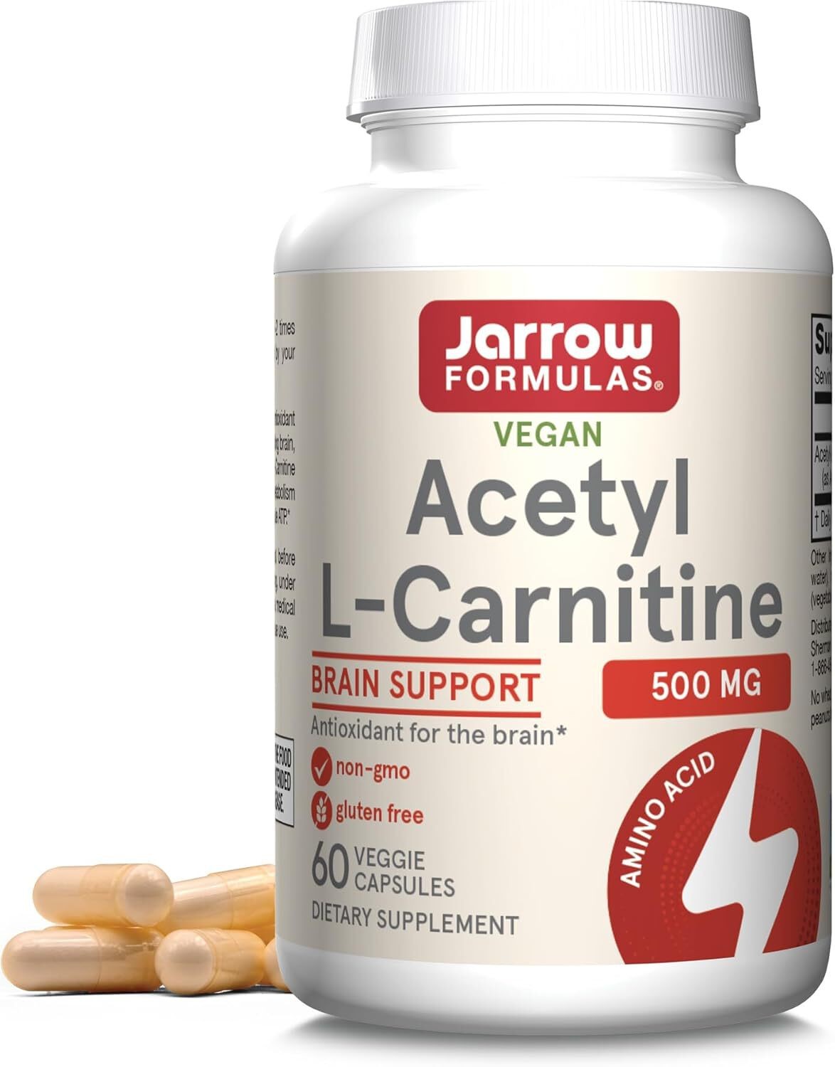 Jarrow Formulas Acetyl L-Carnitine 500mg Veggie Capsules