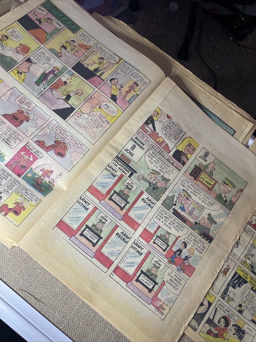 VINTAGE COMIC STRIPS 1970's Newspaper Funnies LOT Peanuts Cartoons