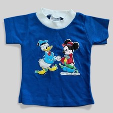 VTG Disney Mickey Mouse T Shirt Donald Duck Tee 12 Month Size 1 USA 1980  s