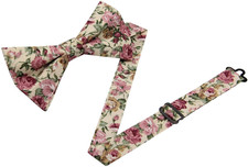 Floral Bowtie for Men and Kid - Pretied Bow Tie