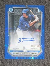 Brendan Tunink 2026 1st Bowman Chrome Blue X-Fractor 1st Auto /150 Dodgers ⚾️