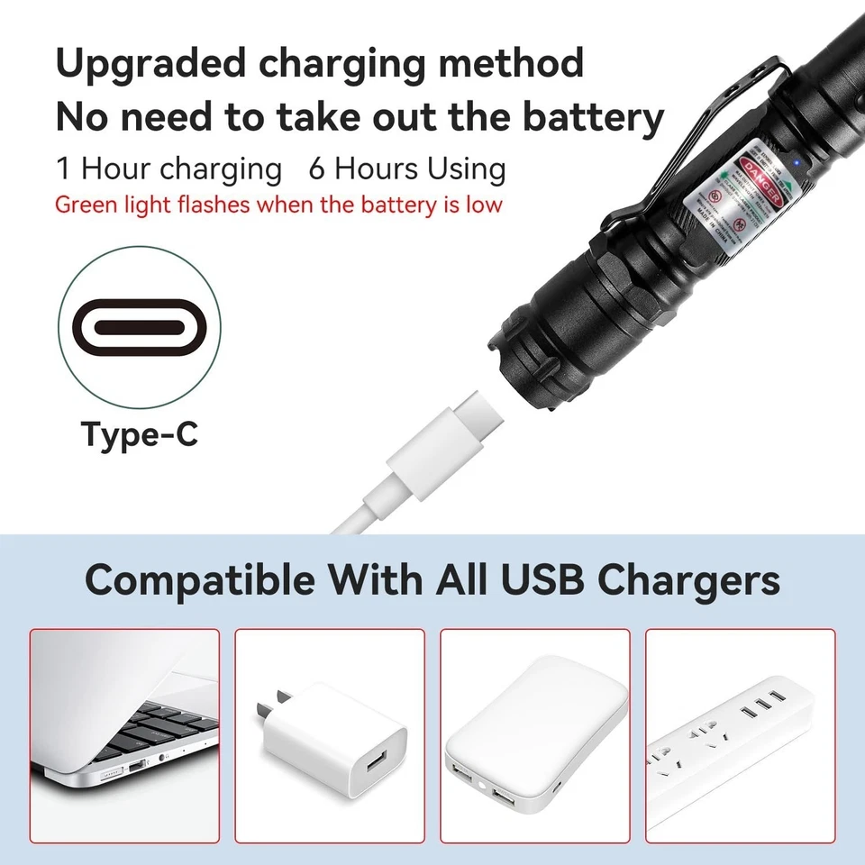 High Power Rechargeable Green Laser Pointer Long Range for Presentation Outdoor - Image 3 of 4