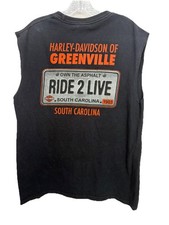 Harley Davidson Graphic Tank Top Live To Ride Mens L