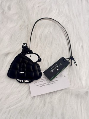 KATE SPADE PEANUTS X KATE KM581 PUFFY BLACK/WHITE SNOOPY BAG CHARM