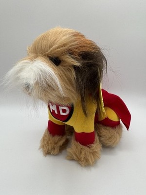 Vintage ''Carnation'' Mighty Dog Terrier Cape Plush Advertising Stuffed Animal 10''