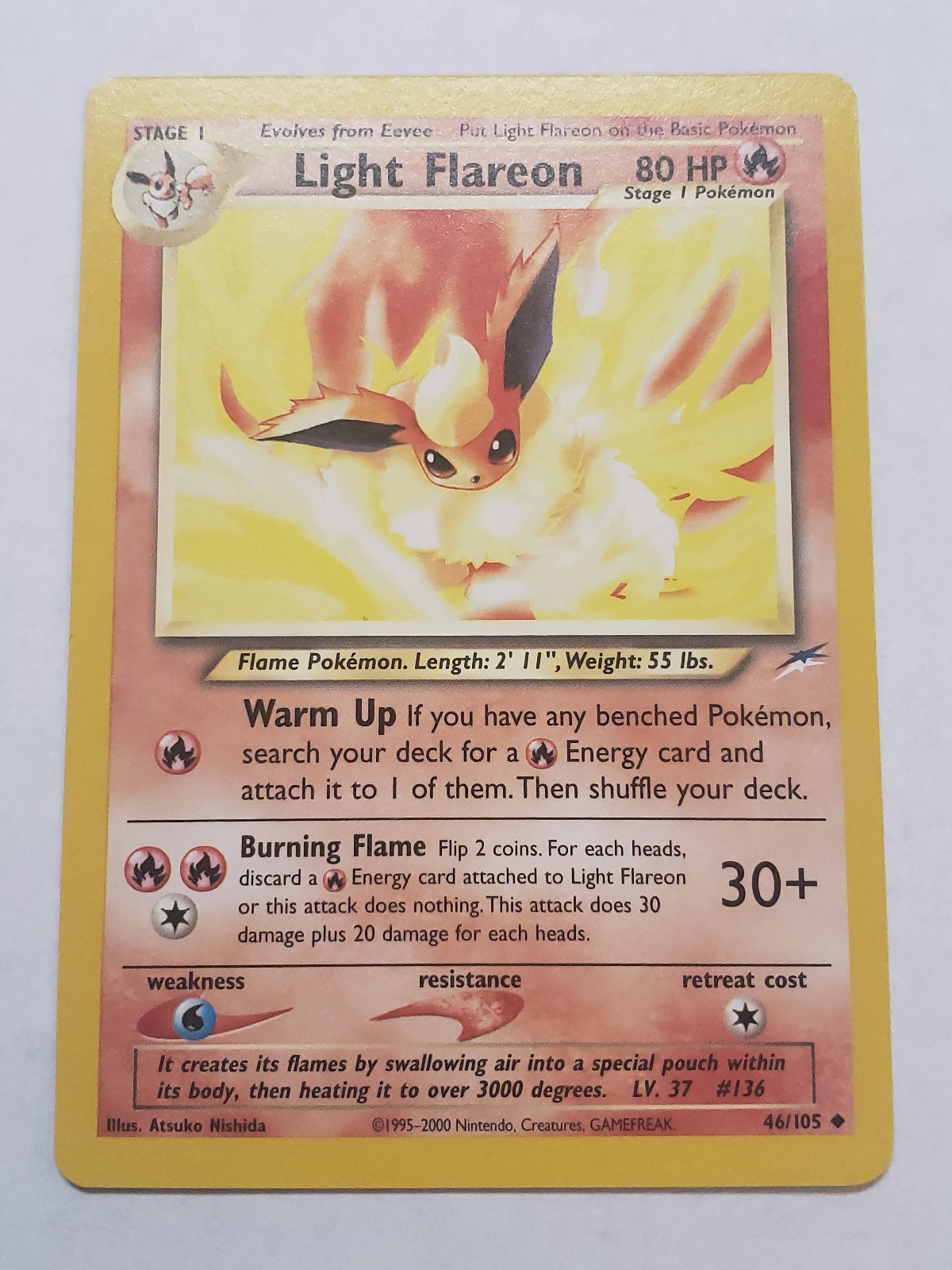 Light Flareon NM #46 Neo Destiny PKM