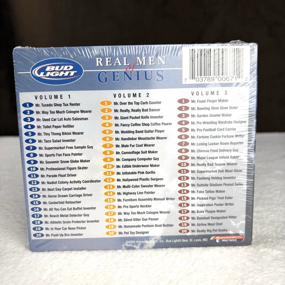 NEW! Bud Light Salutes Real Men of Genius Radio Ads Volumes 1, 2 & 3 CD Set - Image 2 of 4