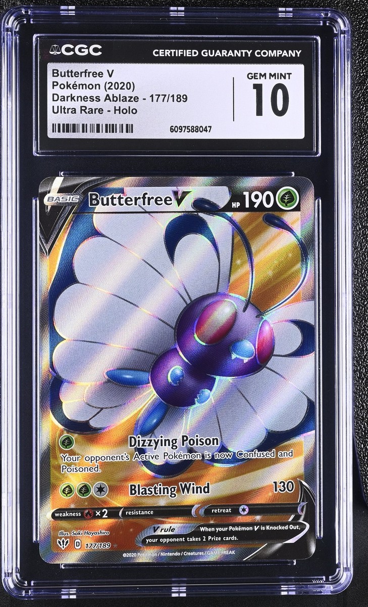 CGC 10 Butterfree V (Full Art) 177/189 Darkness Ablaze Ultra Rare