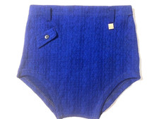 Vintage 1940s New Mens Blue Wool Swimsuit Brief Trunks sz M Deadstock NOS