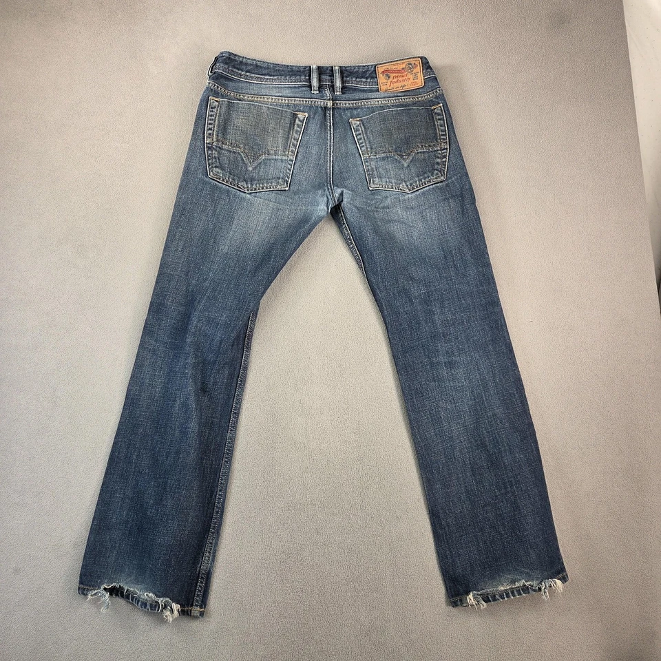 Jeans Diesel Zatiny Para Hombre 32x30 Azul Regular Bootcut Denim Lavado 0074W Desteñido Foto 2 de 4
